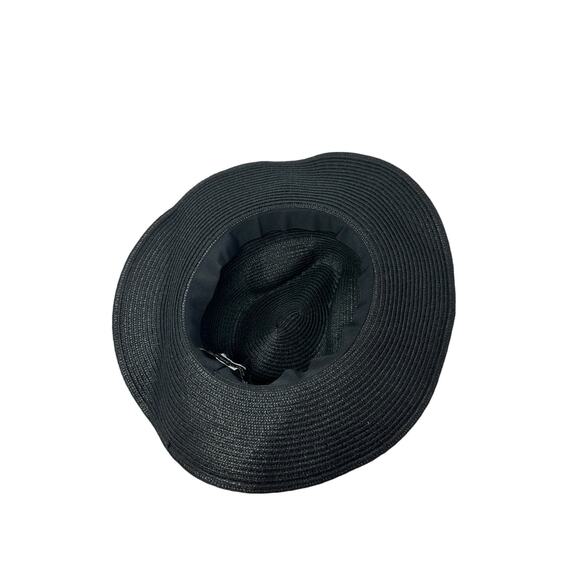 Banana Republic black straw sun hat size 7 - M - Picture 5 of 6